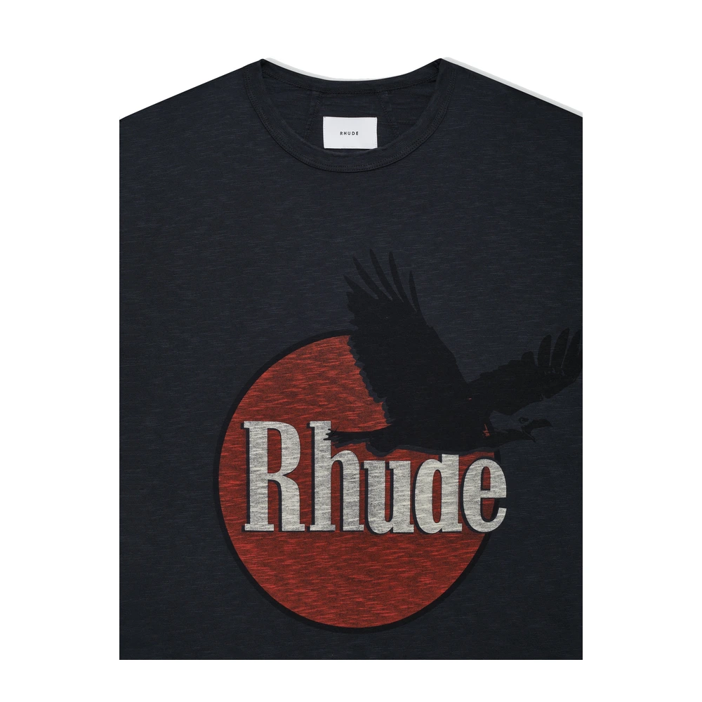 Rhude Eagle Logo Slub Tee Black / Red / White