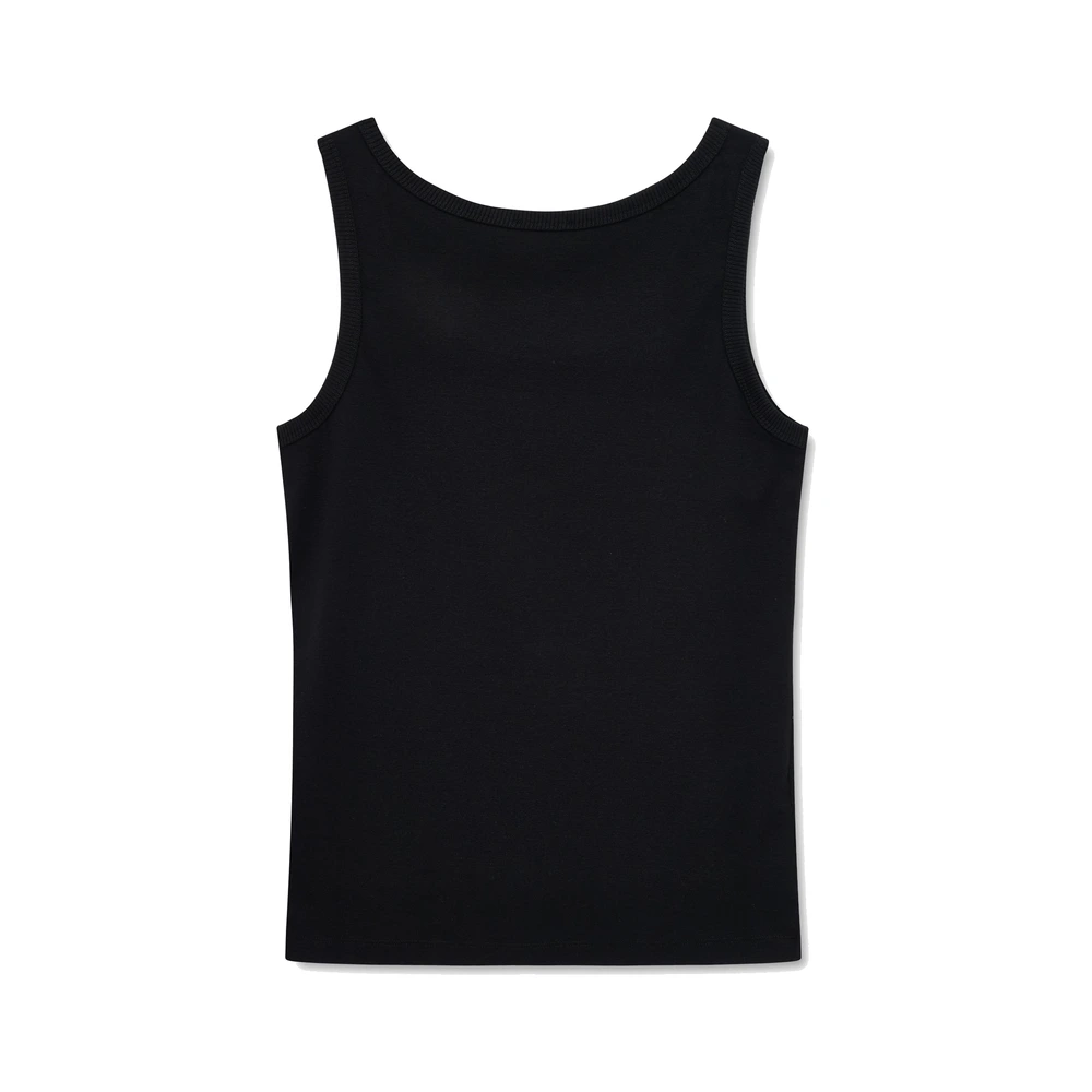 Rhude Logo Ribbed Tank Top Black (RHPF26TA01218-BLK)