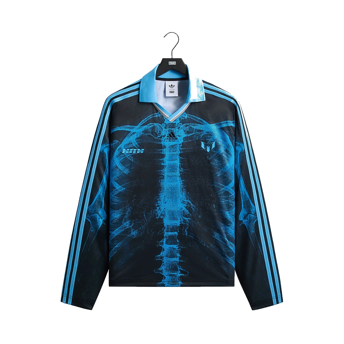 Kith & Messi for adidas Football Skeleton Goalkeeper Long Sleeve Tee Black / Blue
