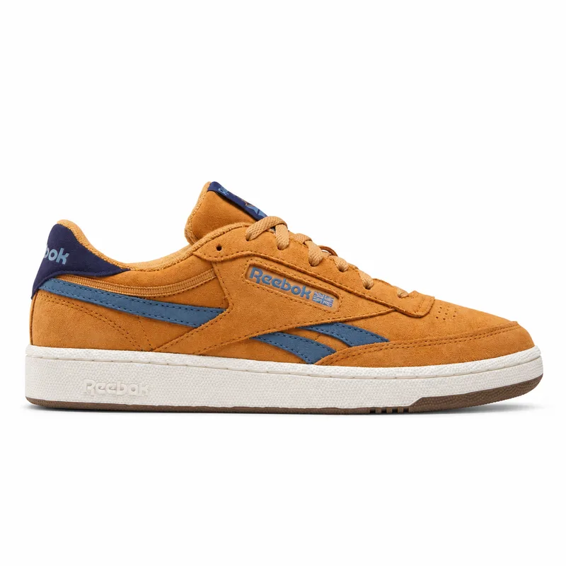 Reebok Club C Revenge Brown Navy (Men's) — right-facing side profile on white