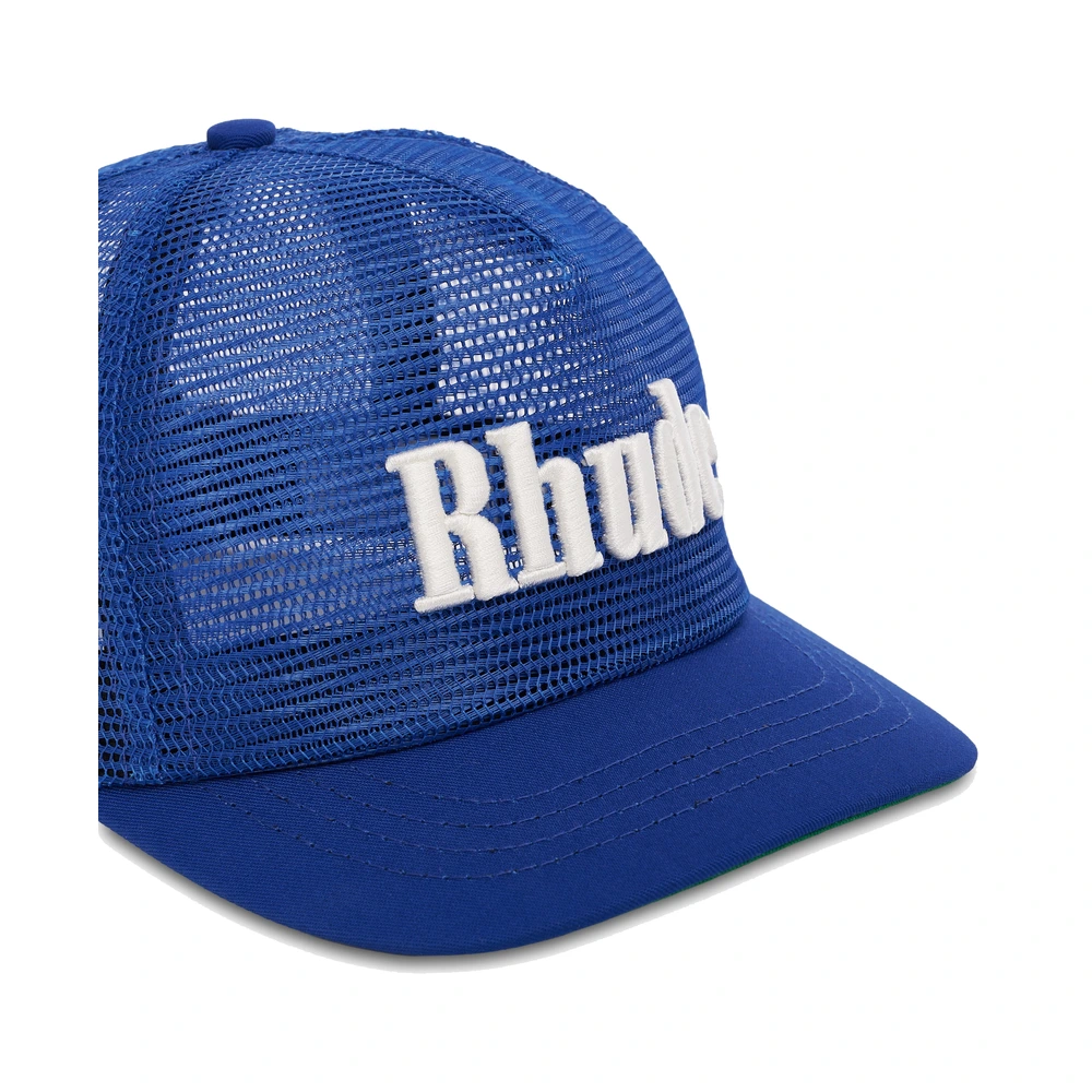 Rhude Logo Mesh Hat Blue