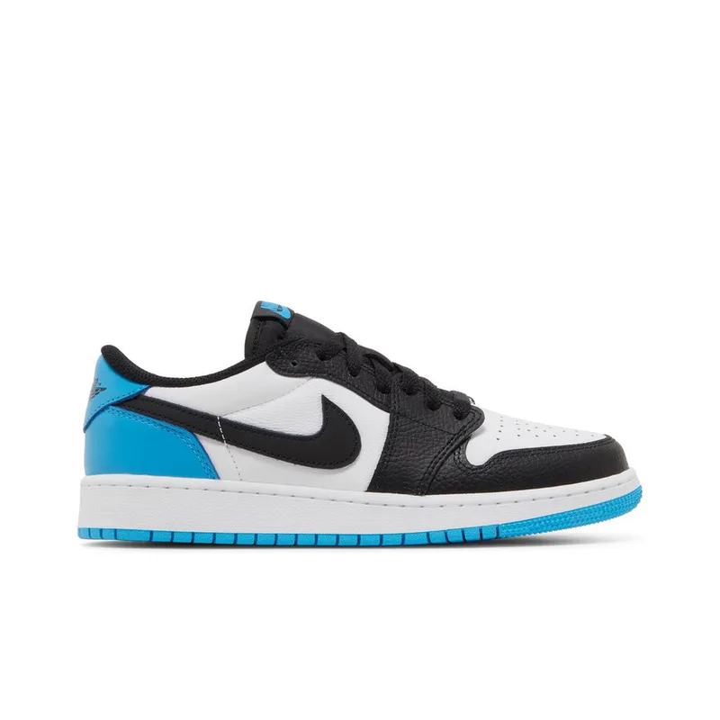 Jordan 1 Retro Low OG Black Dark Powder Blue (GS)
