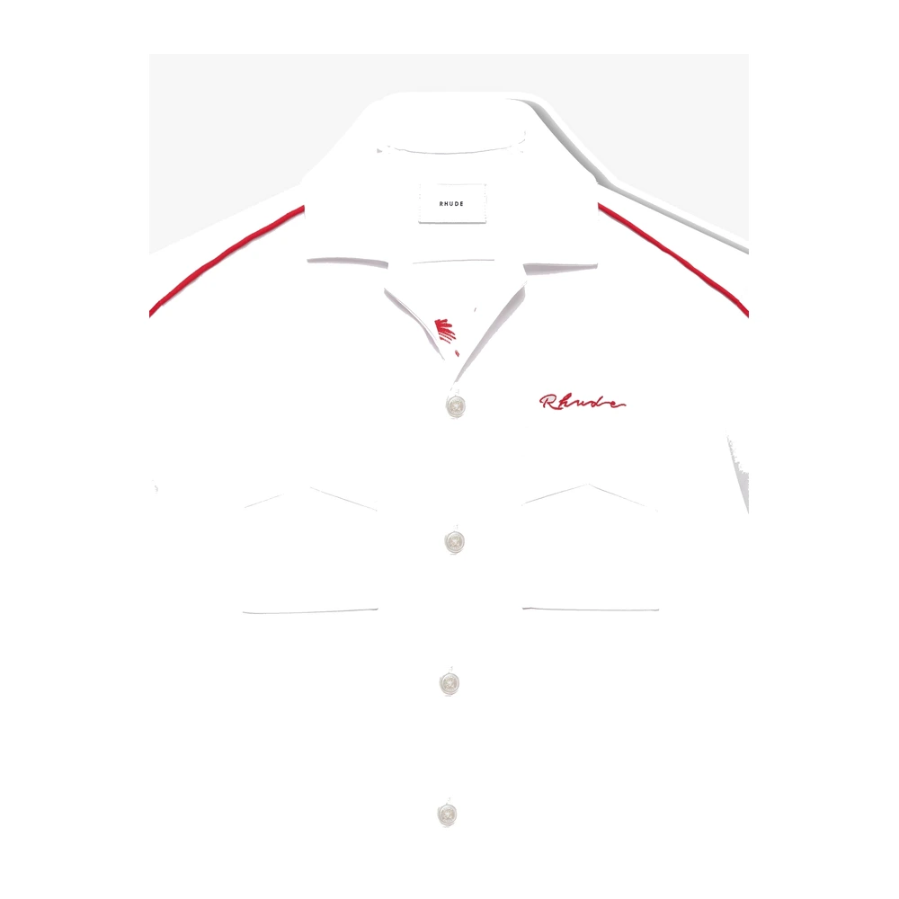 Rhude Sausalito Invitational Bowling Shirt Red / White