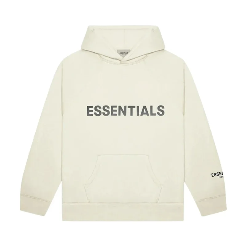 Fear of God Essentials Pullover Hoodie Applique Logo Buttercream