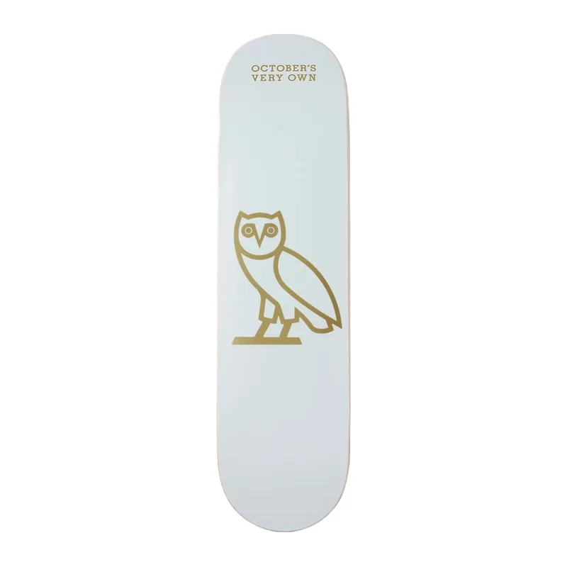 OVO Icon Skate Deck White