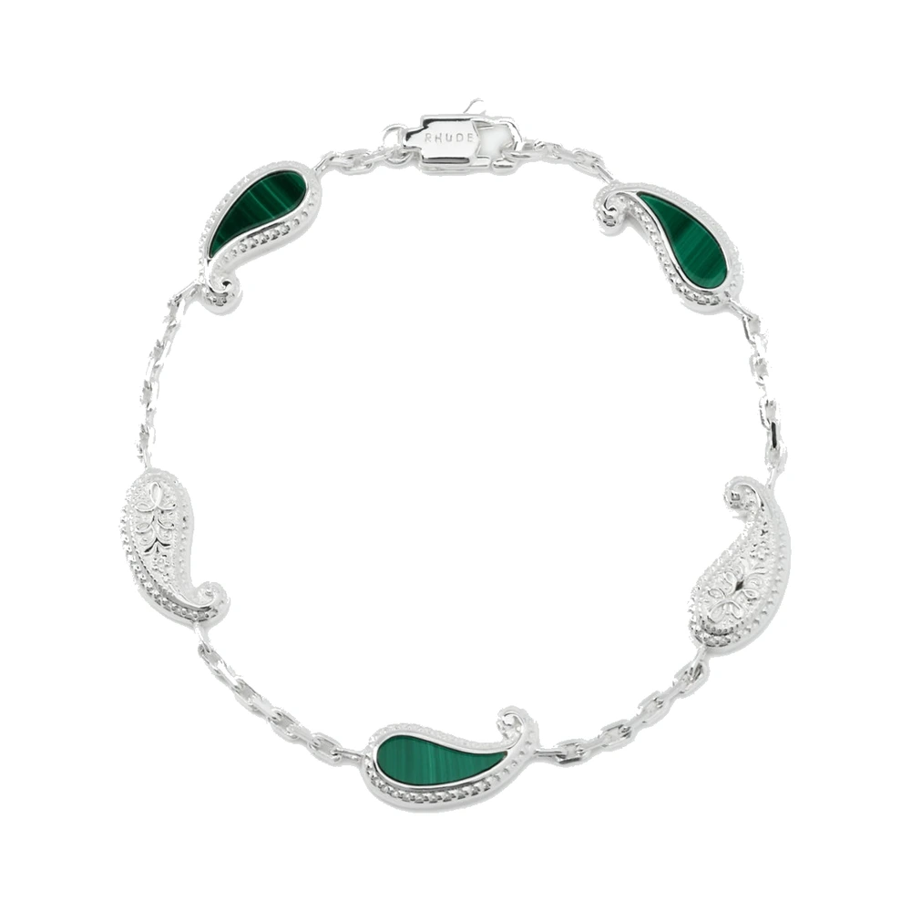 Rhude You Bracelet — Silver/Malachite .925 Silver / Malachite