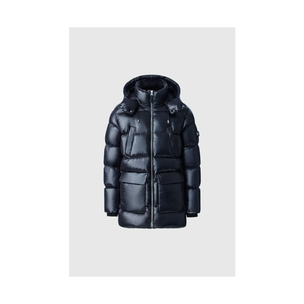 Mackage Kendrick Lustrous Light Down Parka Hooded Jacket Black