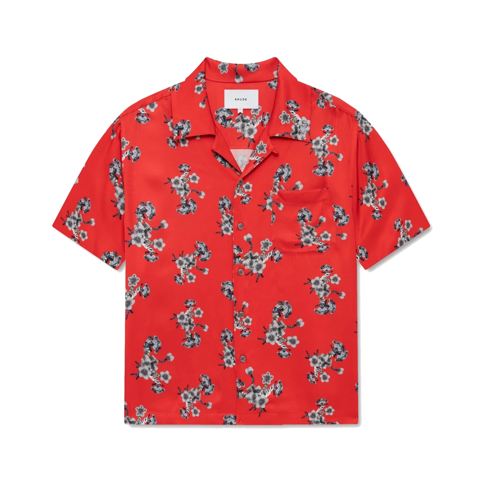 Rhude Turbo Floral Button-Up Shirt Red / White / Multi