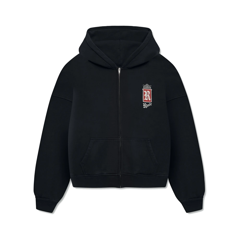 Rhude Fumar 91 Zip-Up Hoodie Vintage Black