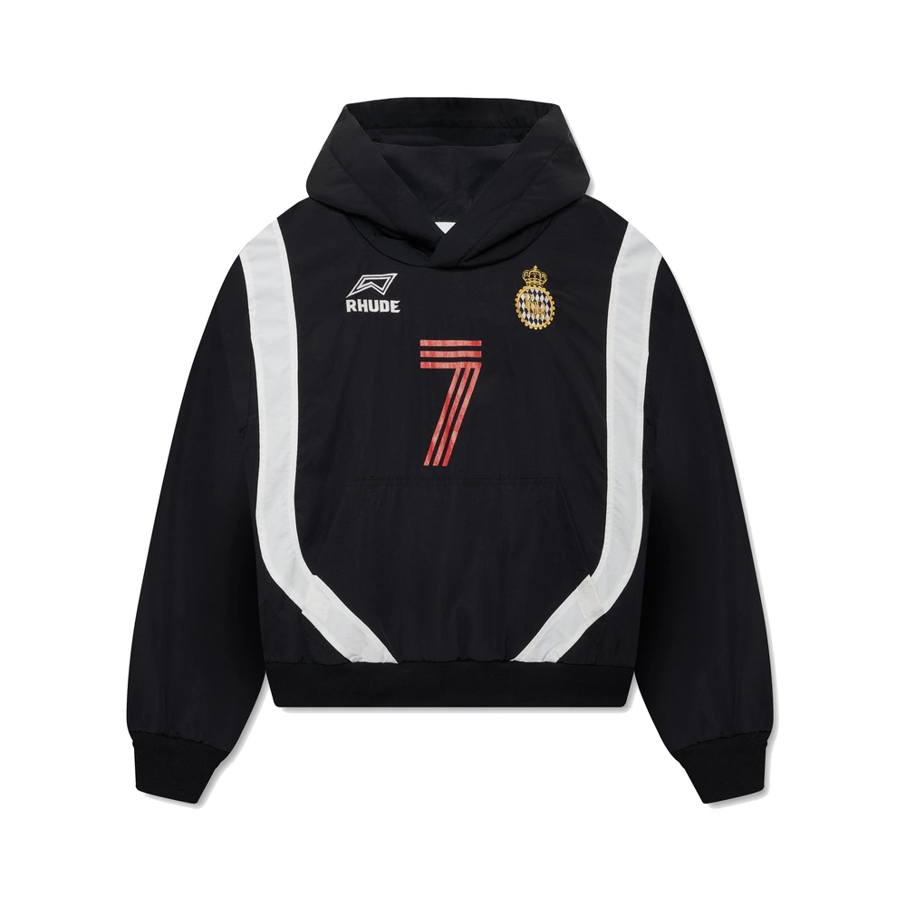 Rhude Lago Soccer Hoodie Vintage Black