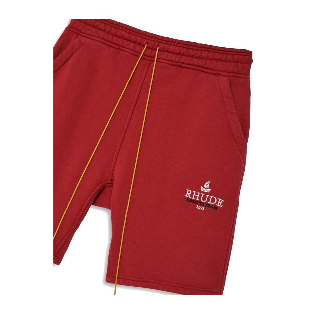 Rhude Mariner Regatta Sweat Shorts Vintage Red / White