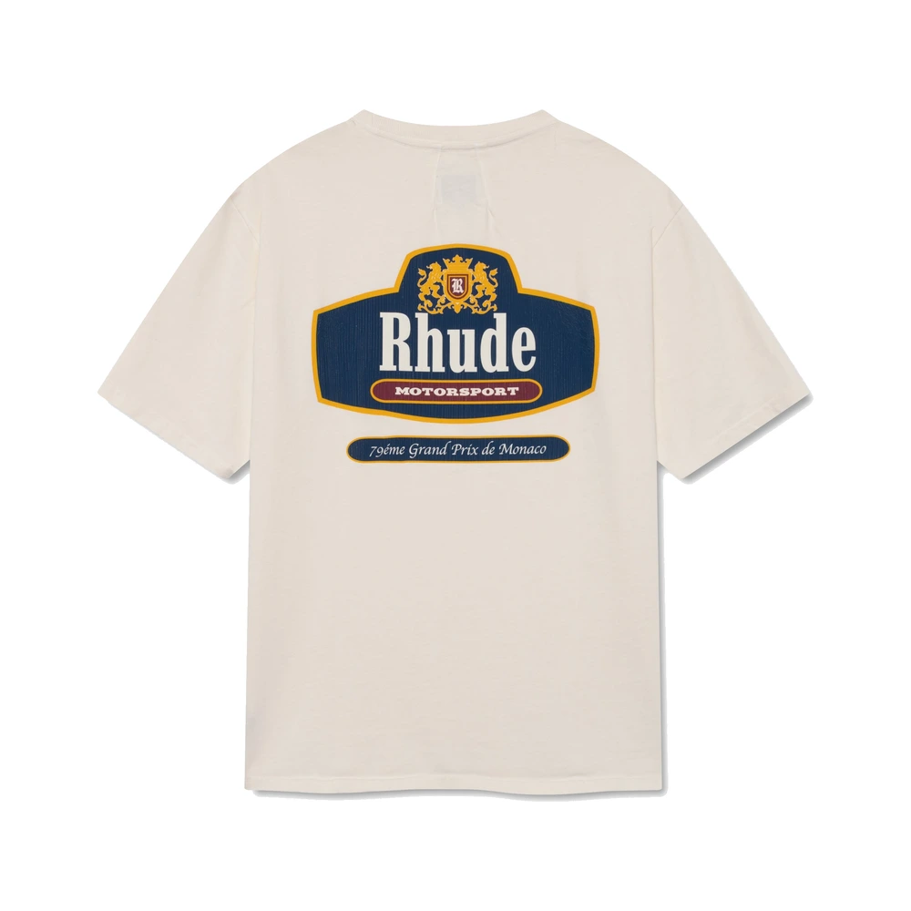 Rhude Racing Crest Tee Vintage White / Navy