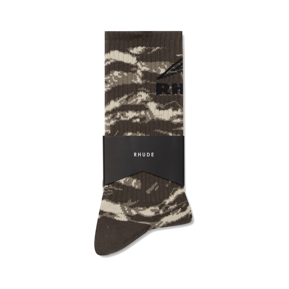 Rhude Tiger Camo Footy Sock Camo