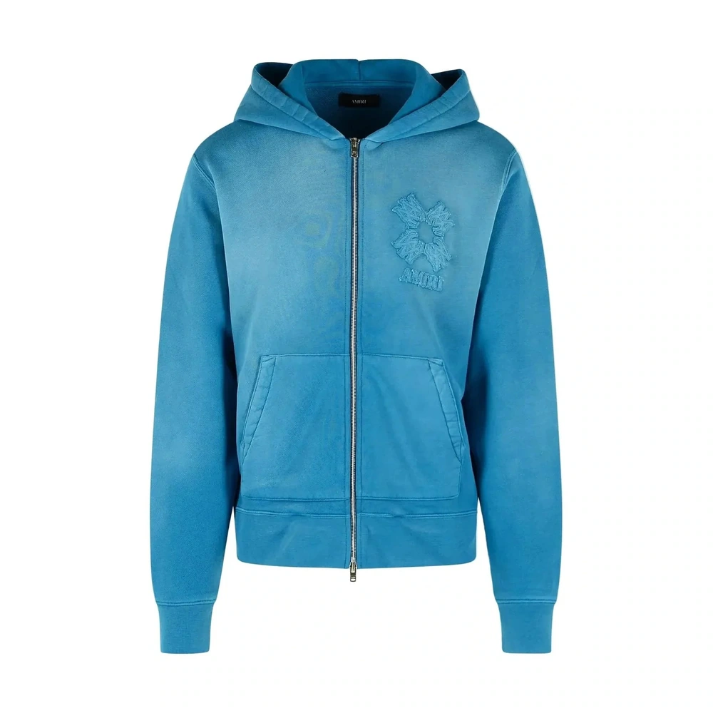 Amiri MA Quad Zip Hoodie Blue