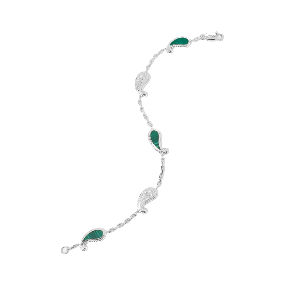 Rhude You Bracelet — Silver/Malachite .925 Silver / Malachite