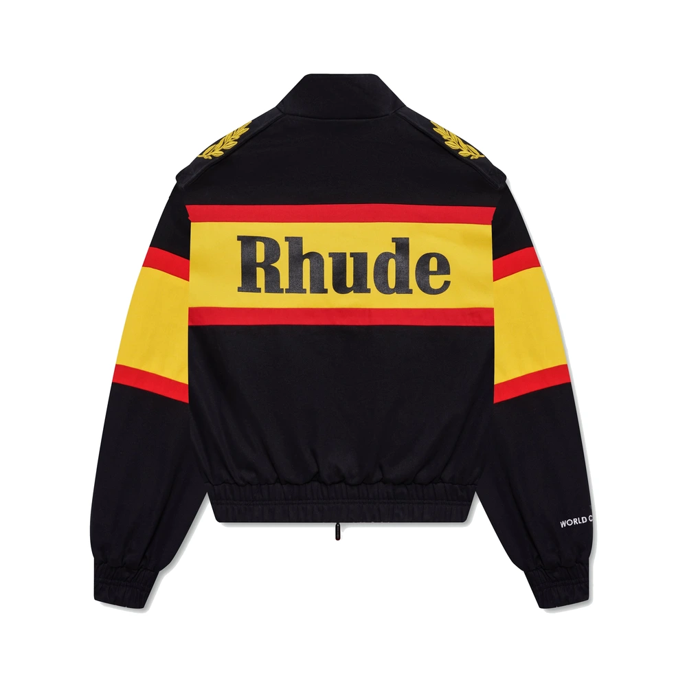 Rhude x Pirelli Racing Panel Jacket Black Red Yellow