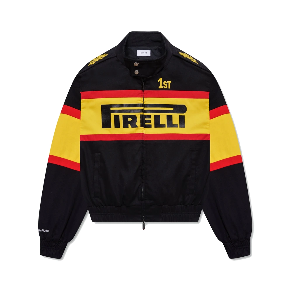 Rhude x Pirelli Racing Panel Jacket Black Red Yellow
