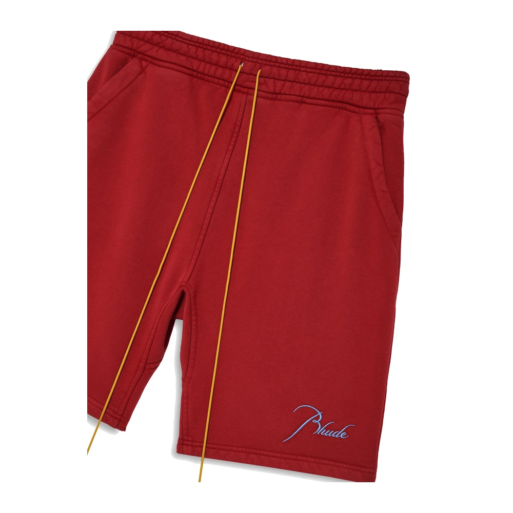 Rhude Classique Sweat Shorts Riviera Red / Sky Blue