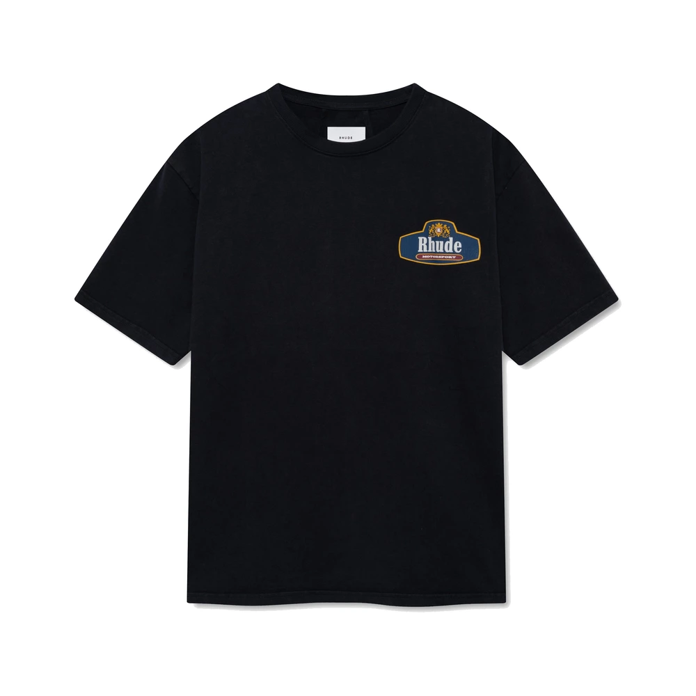 Rhude Racing Crest Tee Vintage Black / Navy
