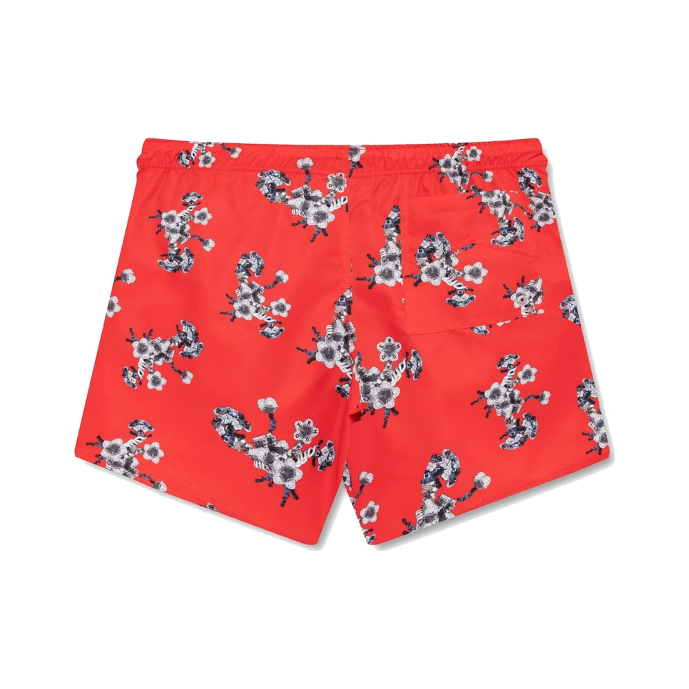 Rhude Turbo Floral Swim Trunks Red / White / Multi