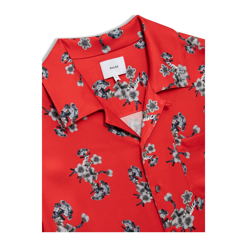 Rhude Turbo Floral Button-Up Shirt Red / White / Multi
