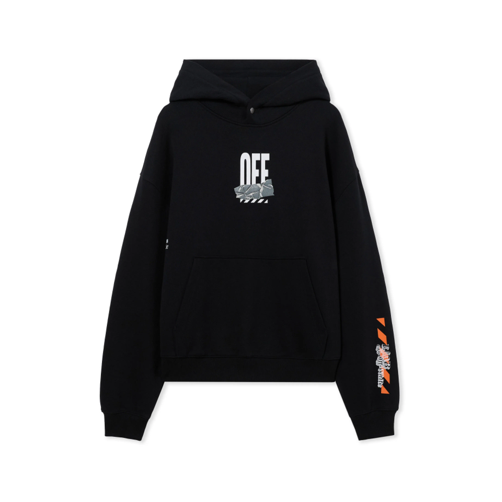 Off-White L/AB Off Active Duct Tape Hoodie Black