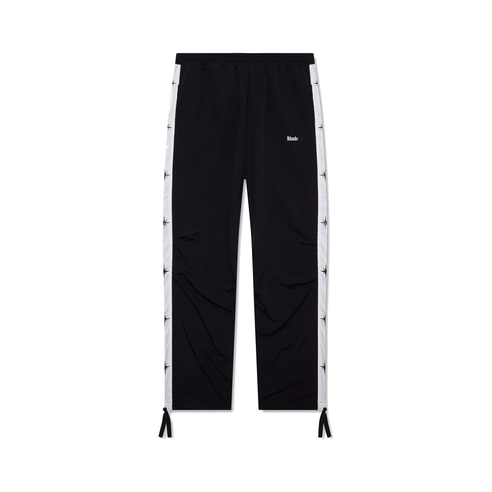 Rhude x Pirelli Star Piping Parachute Track Pant Black / Off White