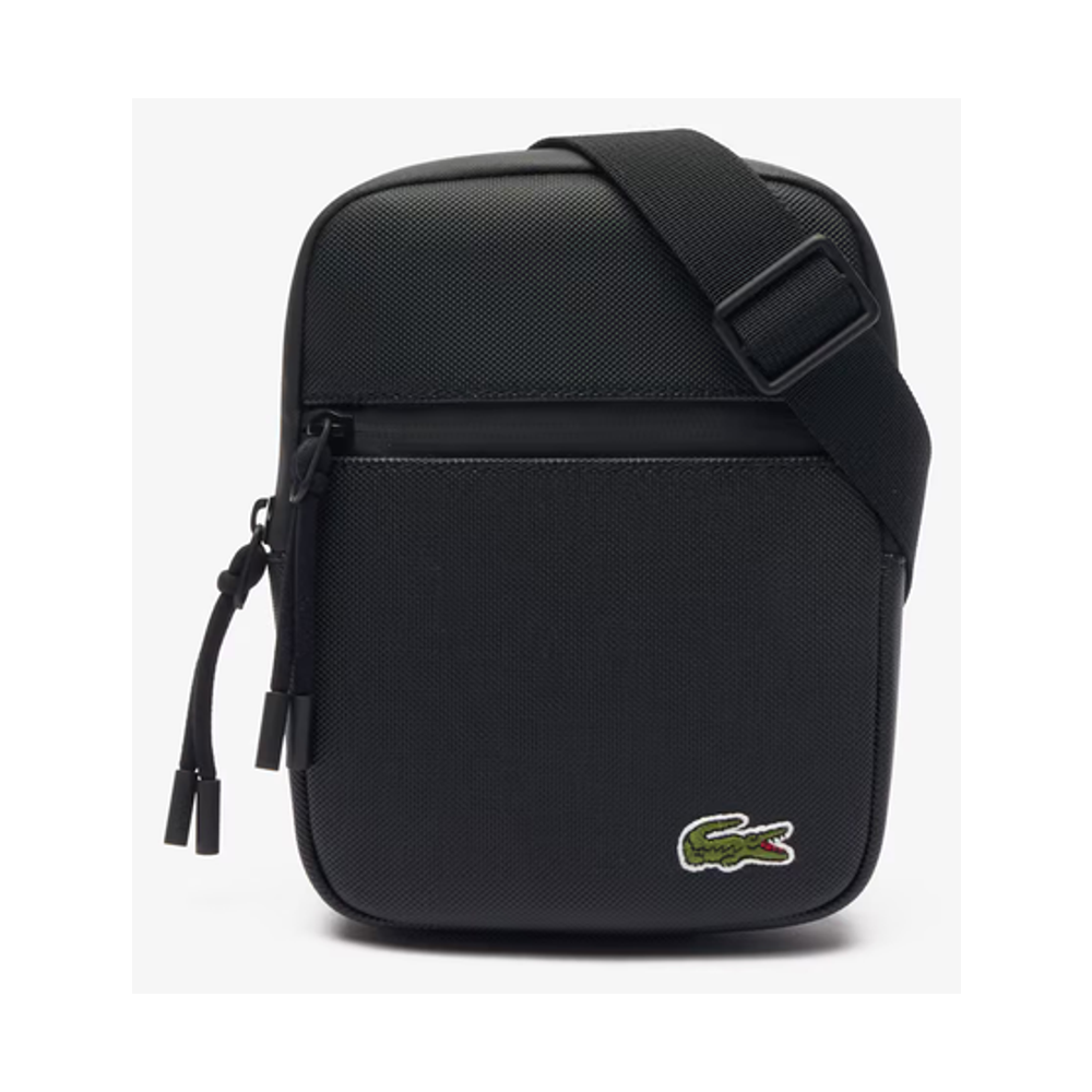 Lacoste-Small LCST Slimline Satchel Noir