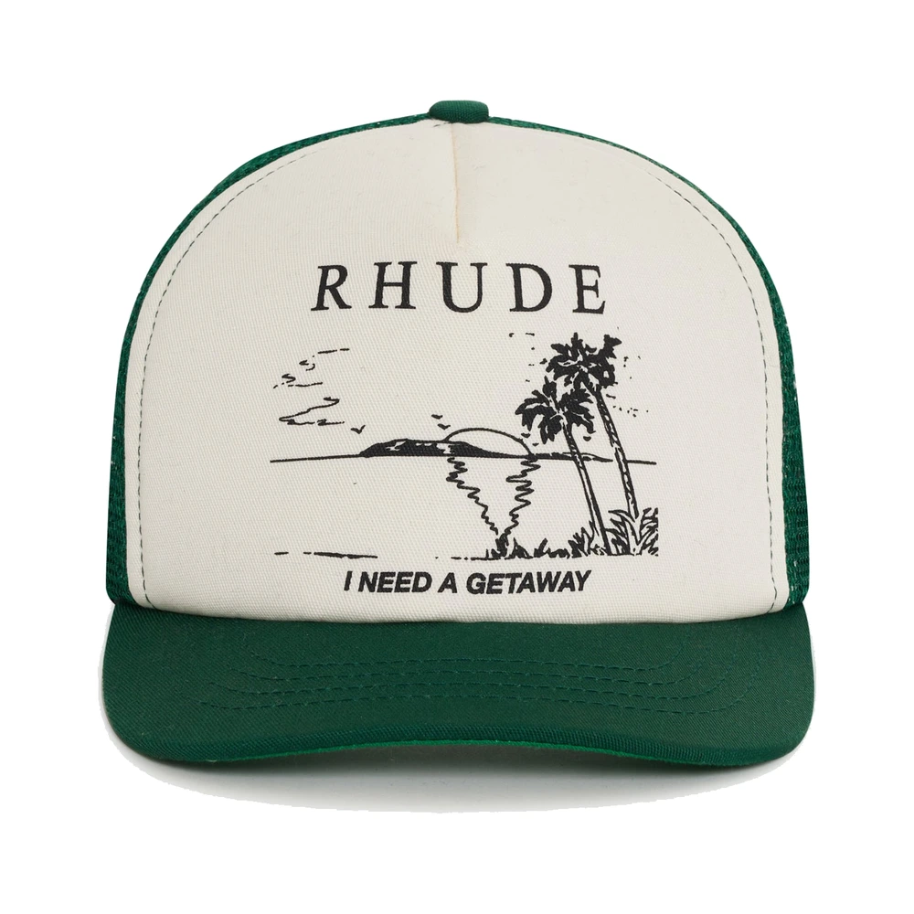 Rhude I Need A Getaway Trucker Hat Green / White