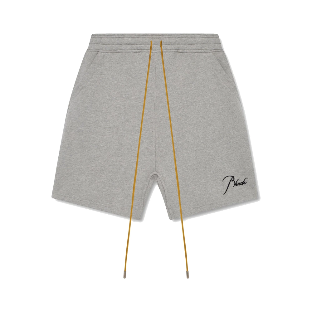 Rhude Classique Sweat Shorts Heather Grey / Black (RHSS26SH01829-HGB)