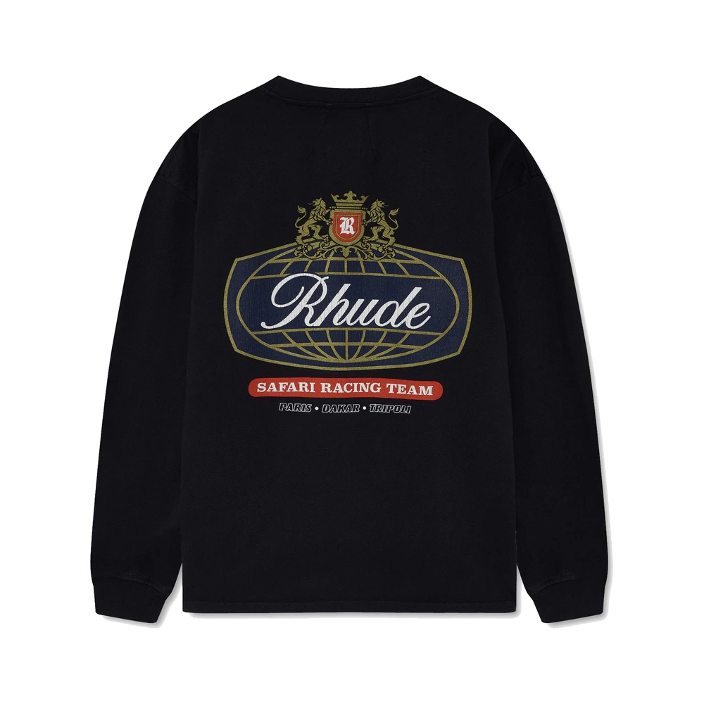 Rhude Safari Crest LS Tee Vintage Black / Blue / Red