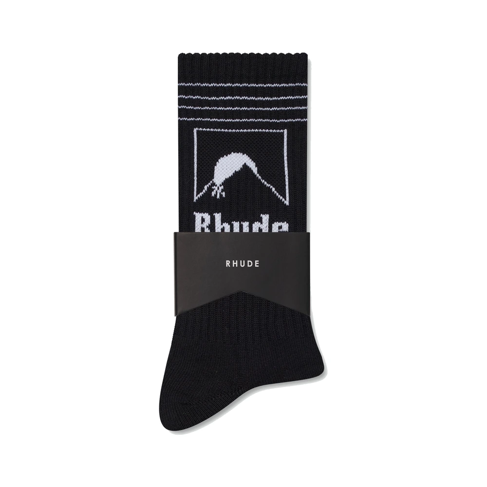 Rhude Moonlight Outline Sock Black / White