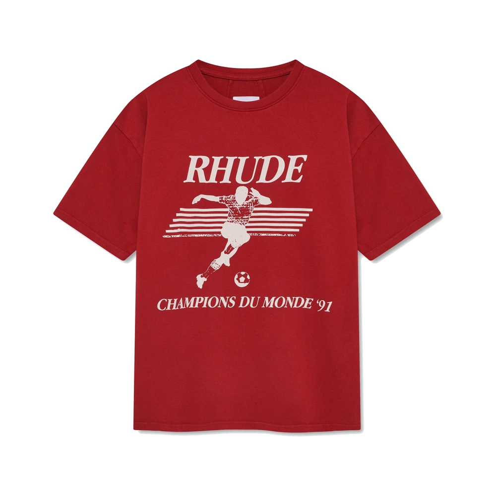 Rhude Set Piece Tee Vintage Red / White