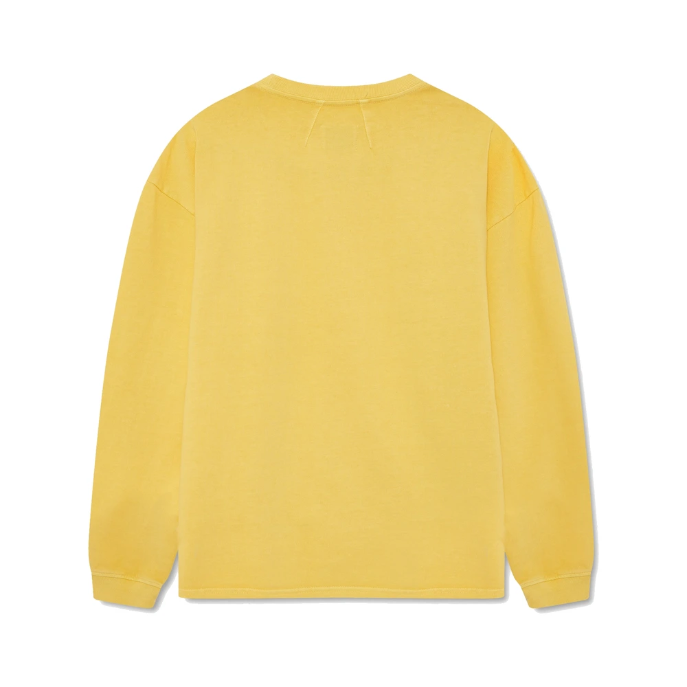 Rhude Logo Pocket LS Tee Washed Yellow / Black