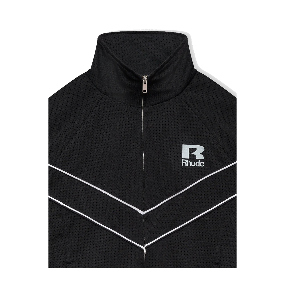 Rhude Mesh Piping Raglan Track Jacket Black / White