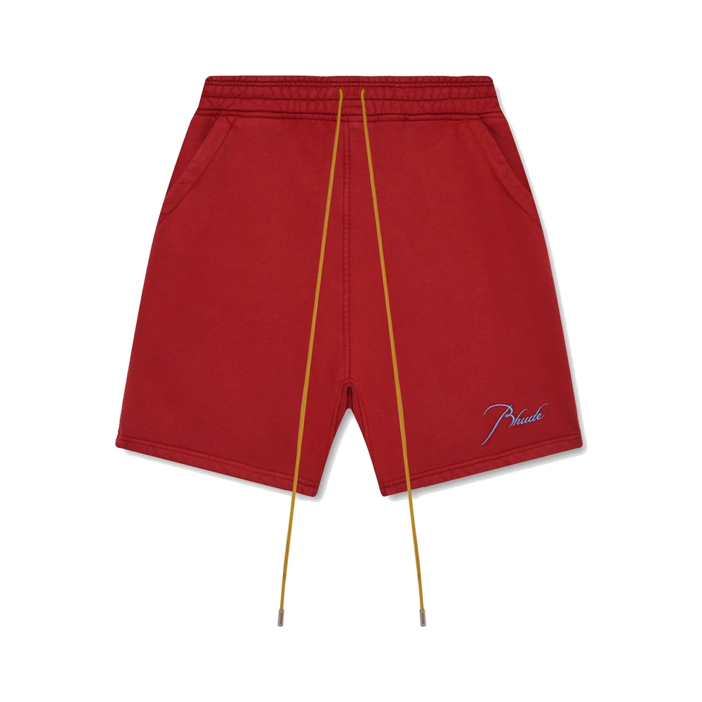 Rhude Classique Sweat Shorts Riviera Red / Sky Blue