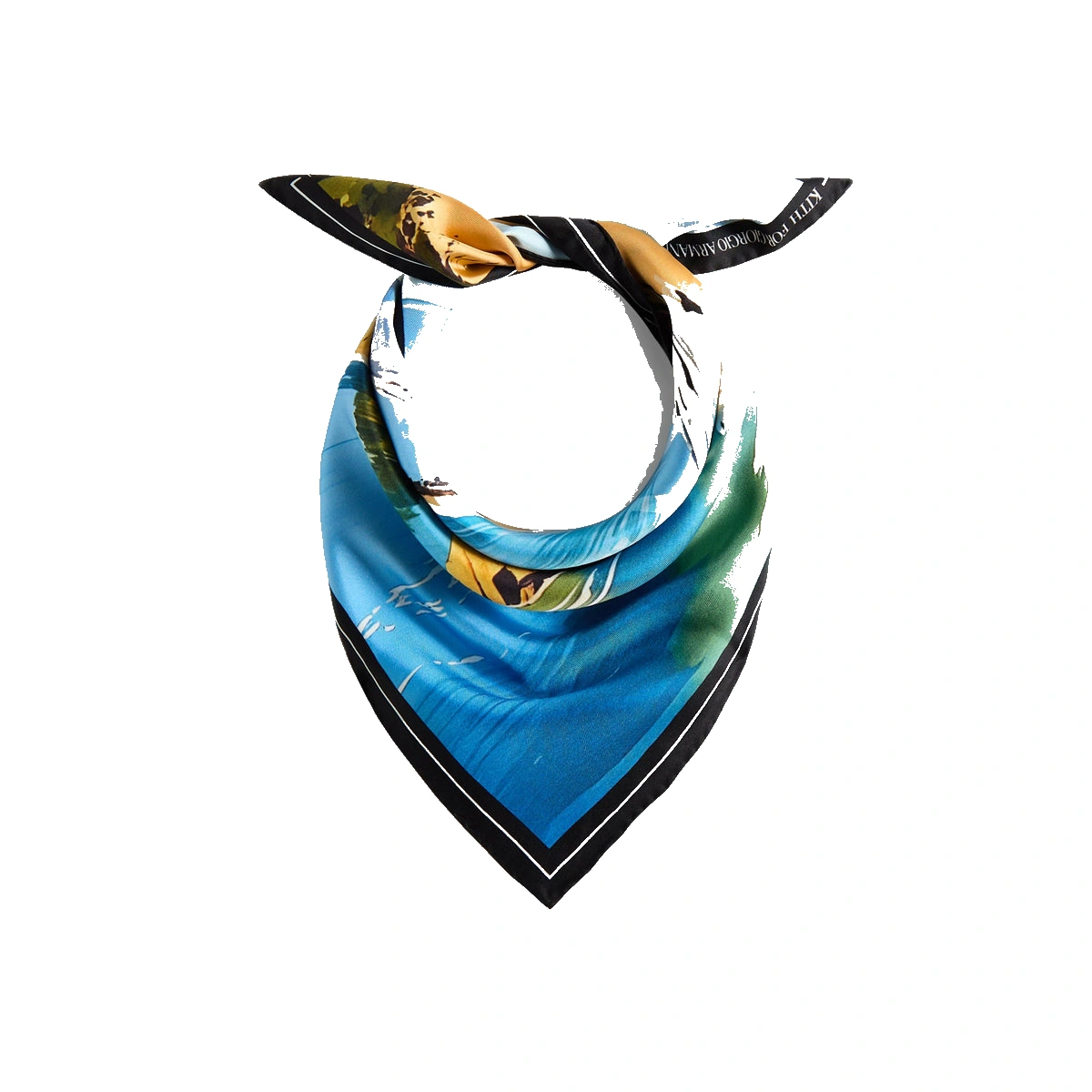 Giorgio Armani & Kith Malibu Printed Silk Bandana Multi