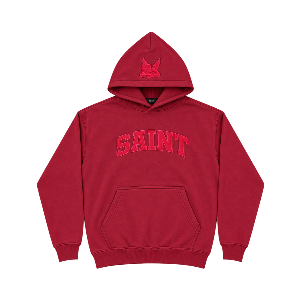 Saint Heavyweight Brushed Hoodie Garnet