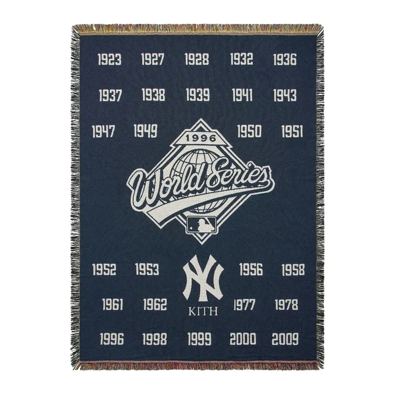 Kith for the New York Yankees World Series Tapestry Blanket Nocturnal