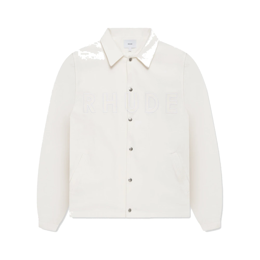 Rhude Logo Coaches Jacket White