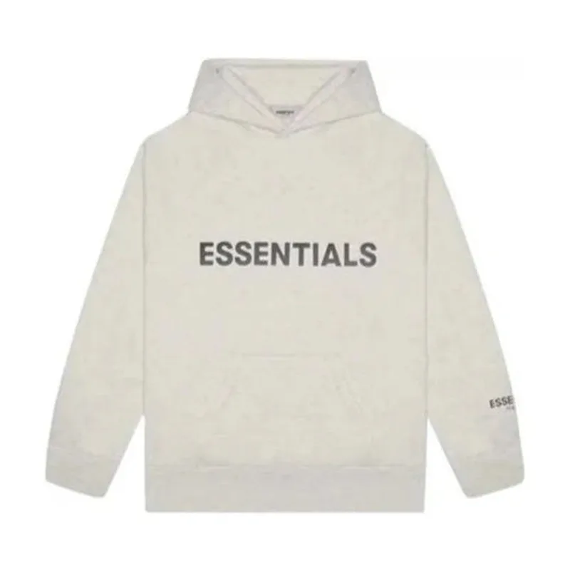 Fear of God Essentials Pullover Hoodie Applique Logo Heather Oatmeal