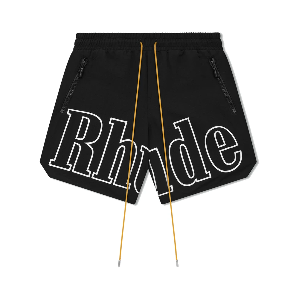 Rhude Rh Logo Shorts Black / White