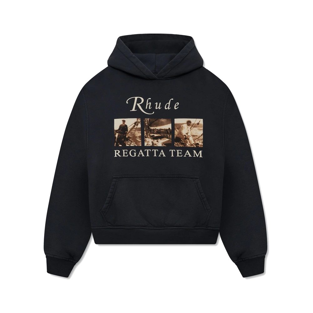 Rhude Usvi Regatta Tour Hoodie Vintage Black