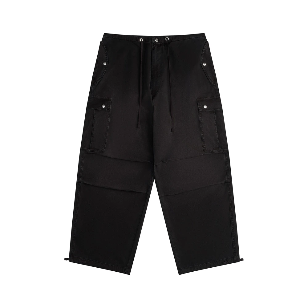 Rhude Washed Parachute Pant Black