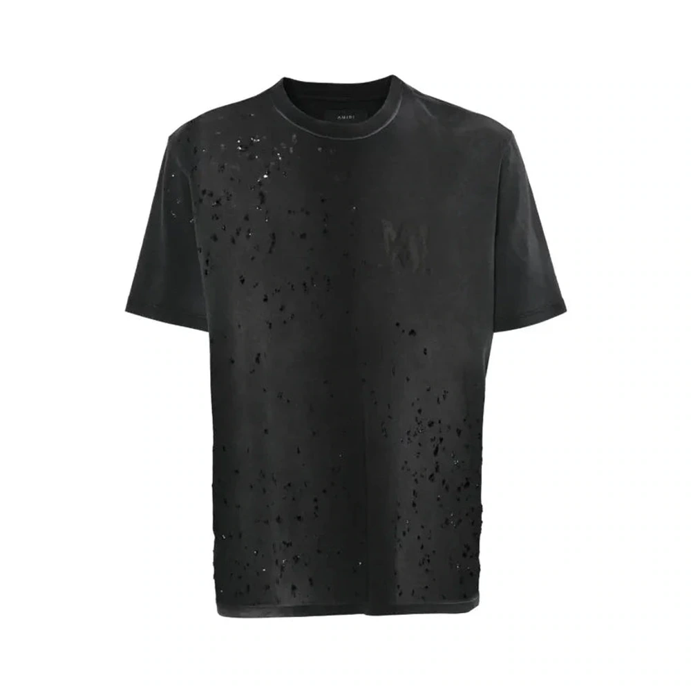 Amiri Shotgun logo-print distressed T-shirt