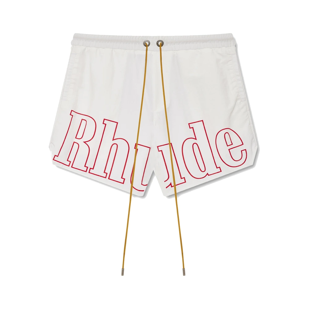 Rhude Logo Track Short Red / White