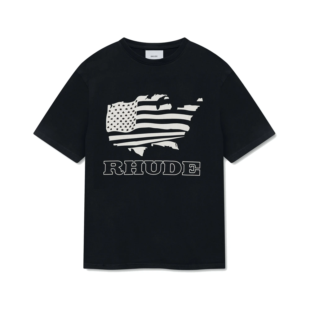 Rhude Banner Tee Vintage Black / White