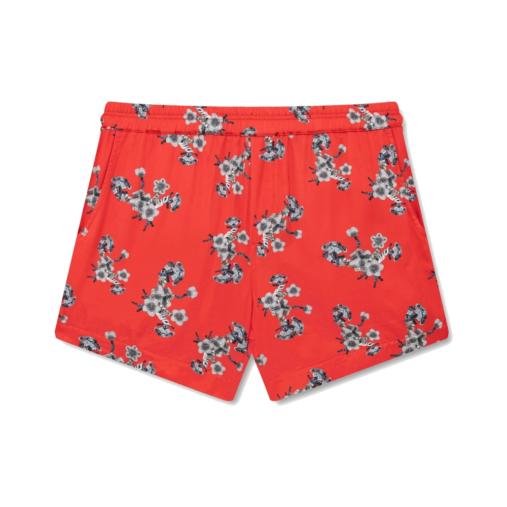 Rhude Turbo Floral PJ Shorts Red / White / Multi