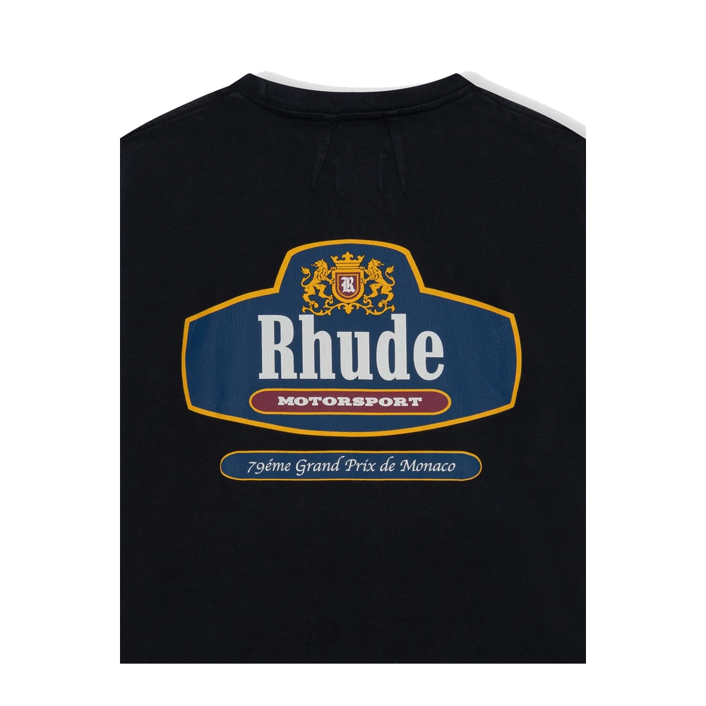 Rhude Racing Crest Tee Vintage Black / Navy