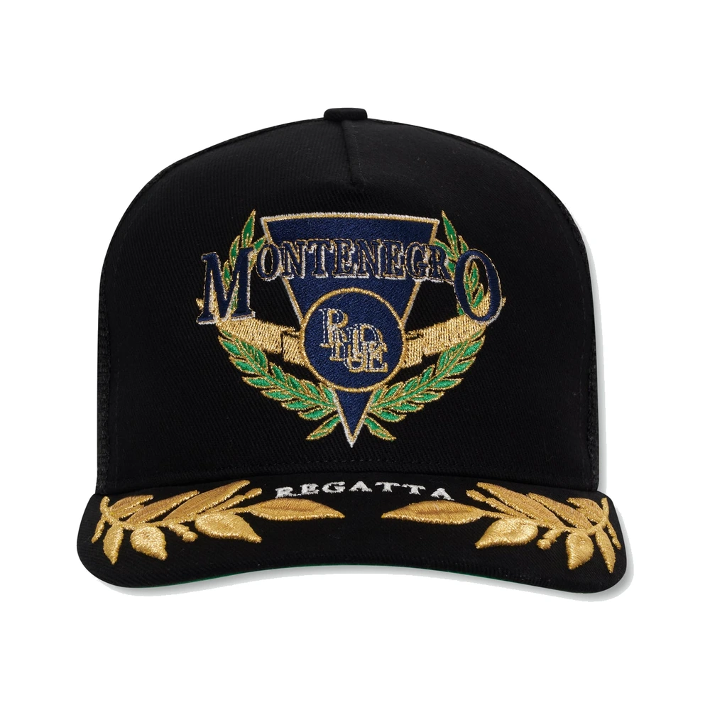 Rhude Montenegro Regatta Trucker Hat Black / Navy / Gold